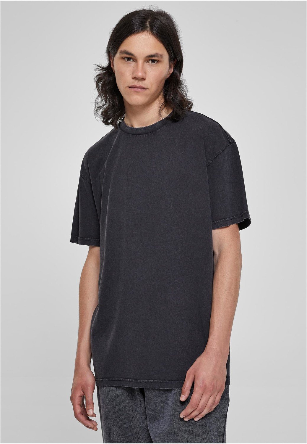 Heavy Oversized Acid Wash Tee black