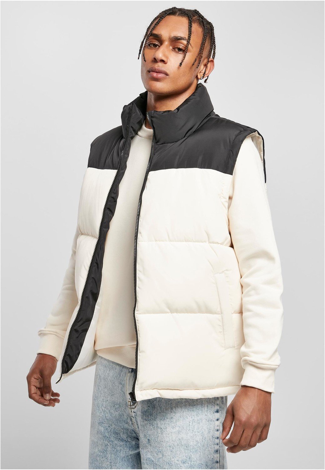 Block Puffer Vest black/whitesand