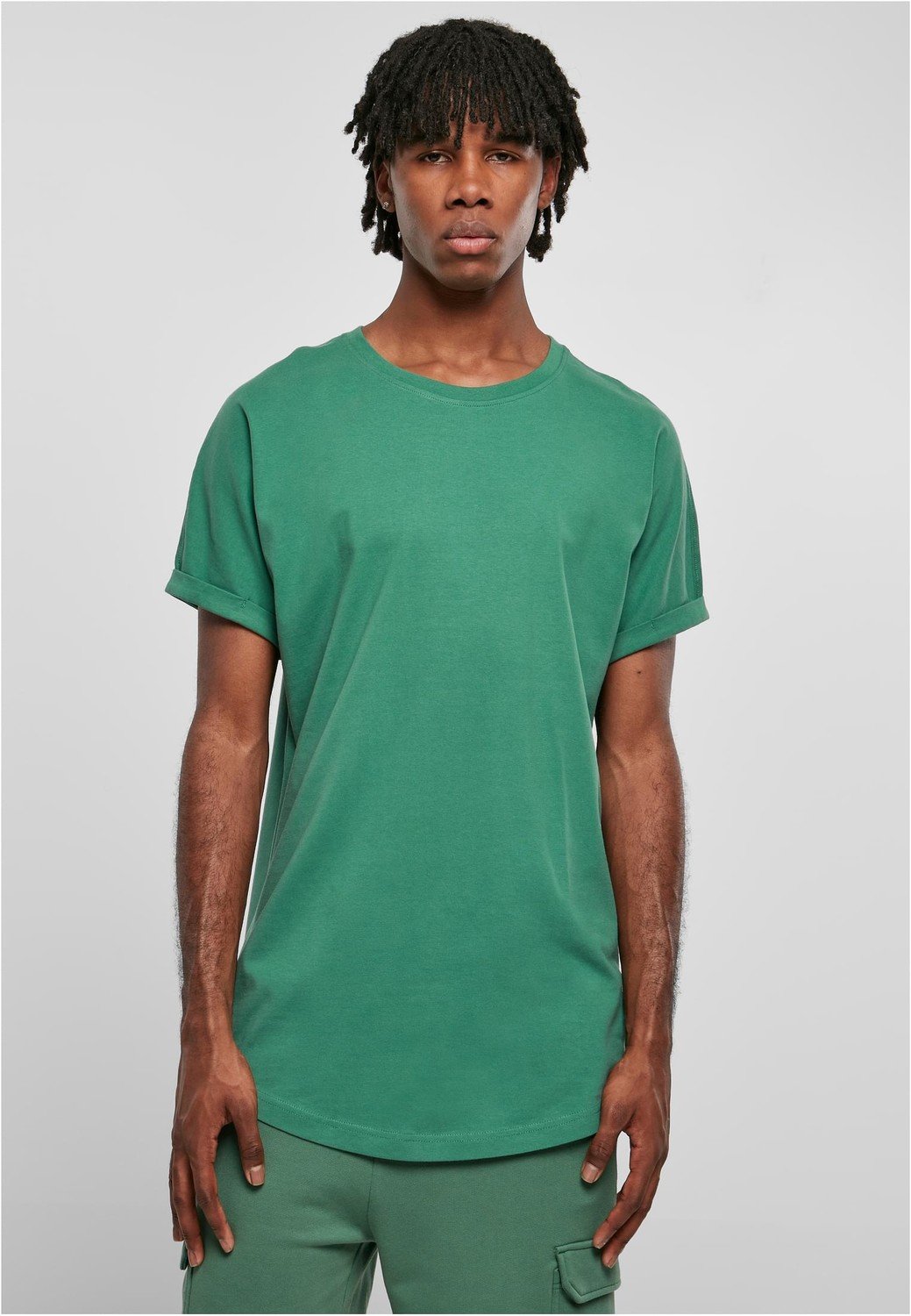 Long Shaped Turnup Tee leaf