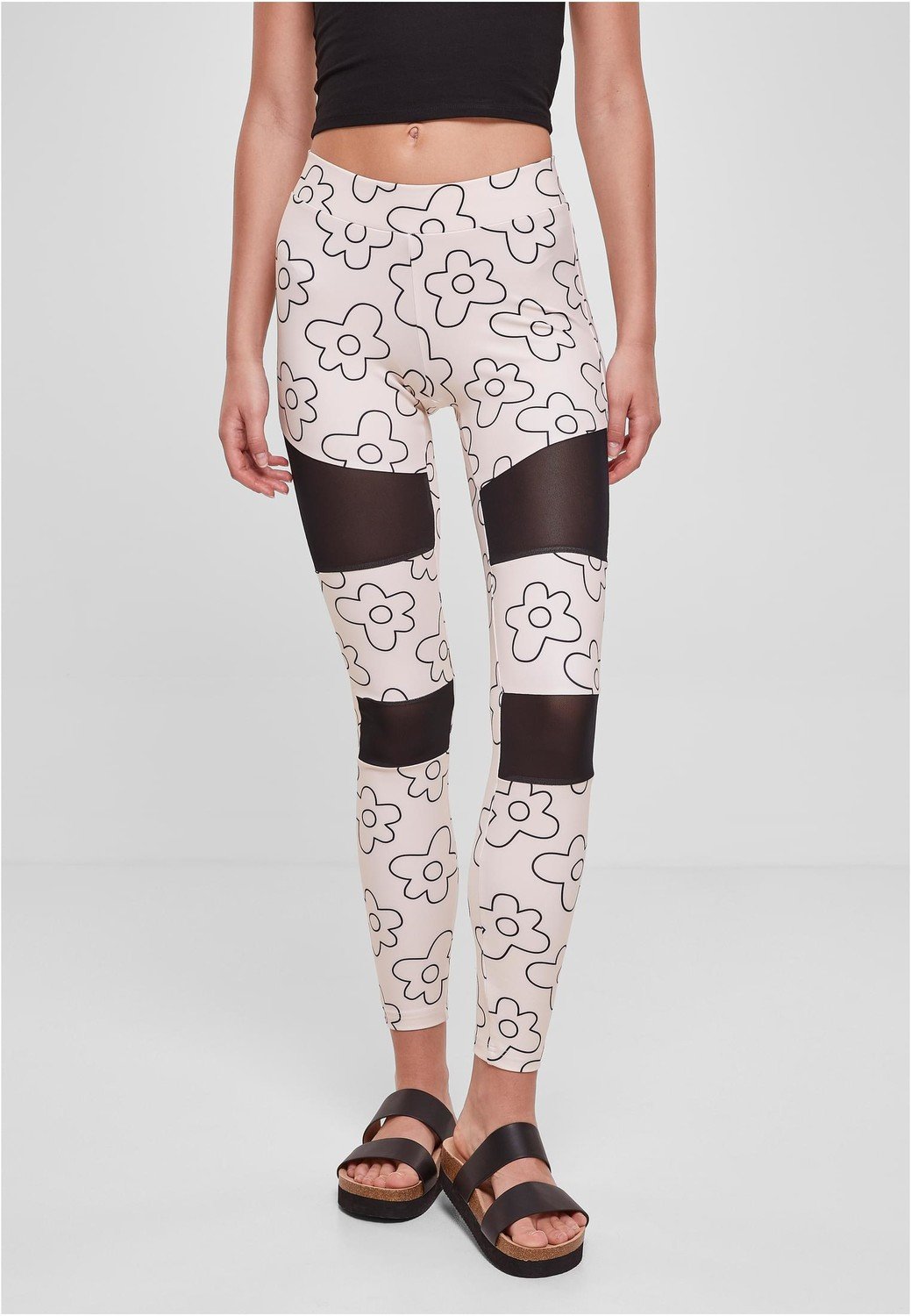 Ladies Tech Mesh AOP Leggings softseagrassflower