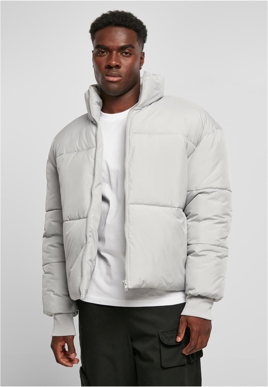 Short Big Puffer Jacket lightasphalt