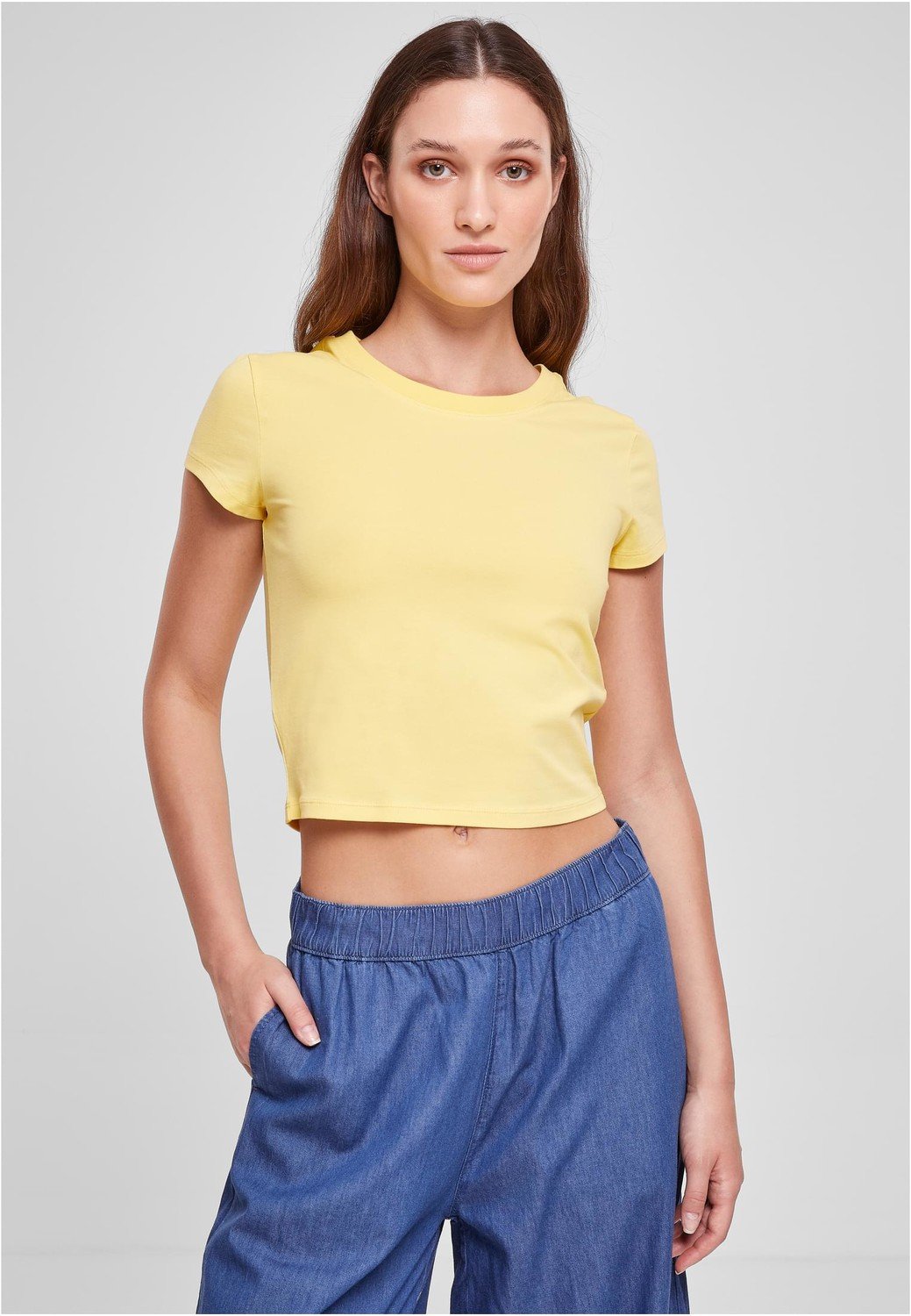 Ladies Stretch Jersey Cropped Tee vintagesun