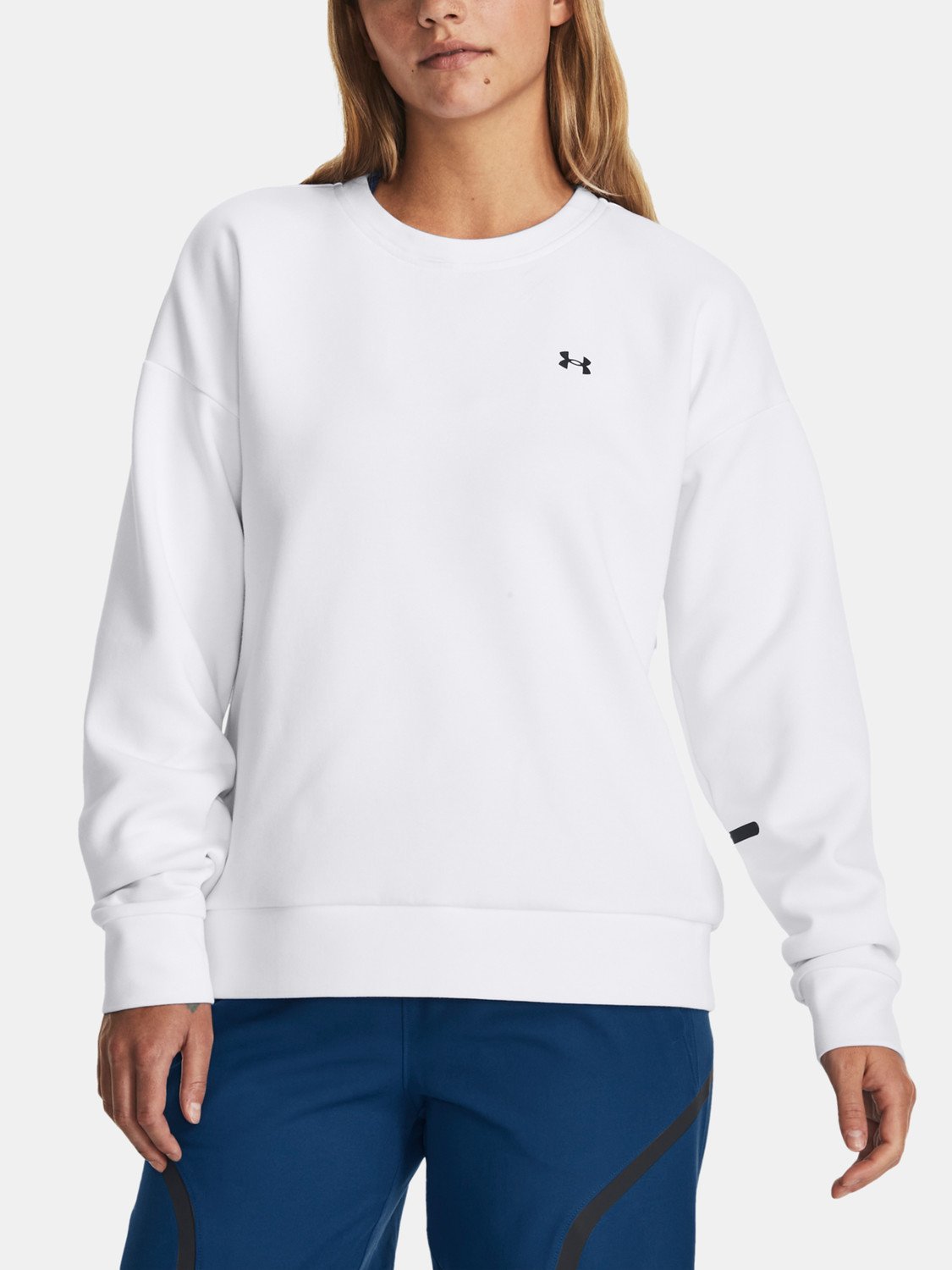 Under Armour Mikina Unstoppable Flc Crew-WHT - Dámské