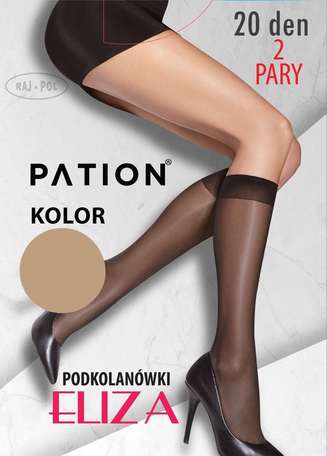 Raj-Pol Woman's Knee Socks Pation Eliza 20 DEN