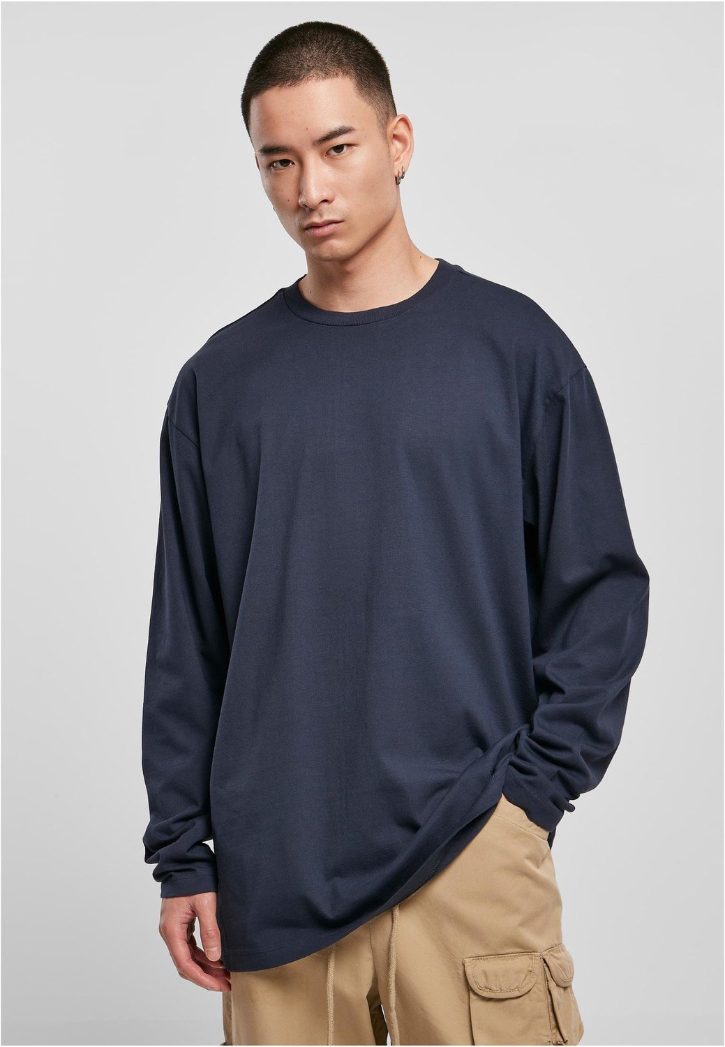 Heavy Oversized Garment Dye Longsleeve darkblue