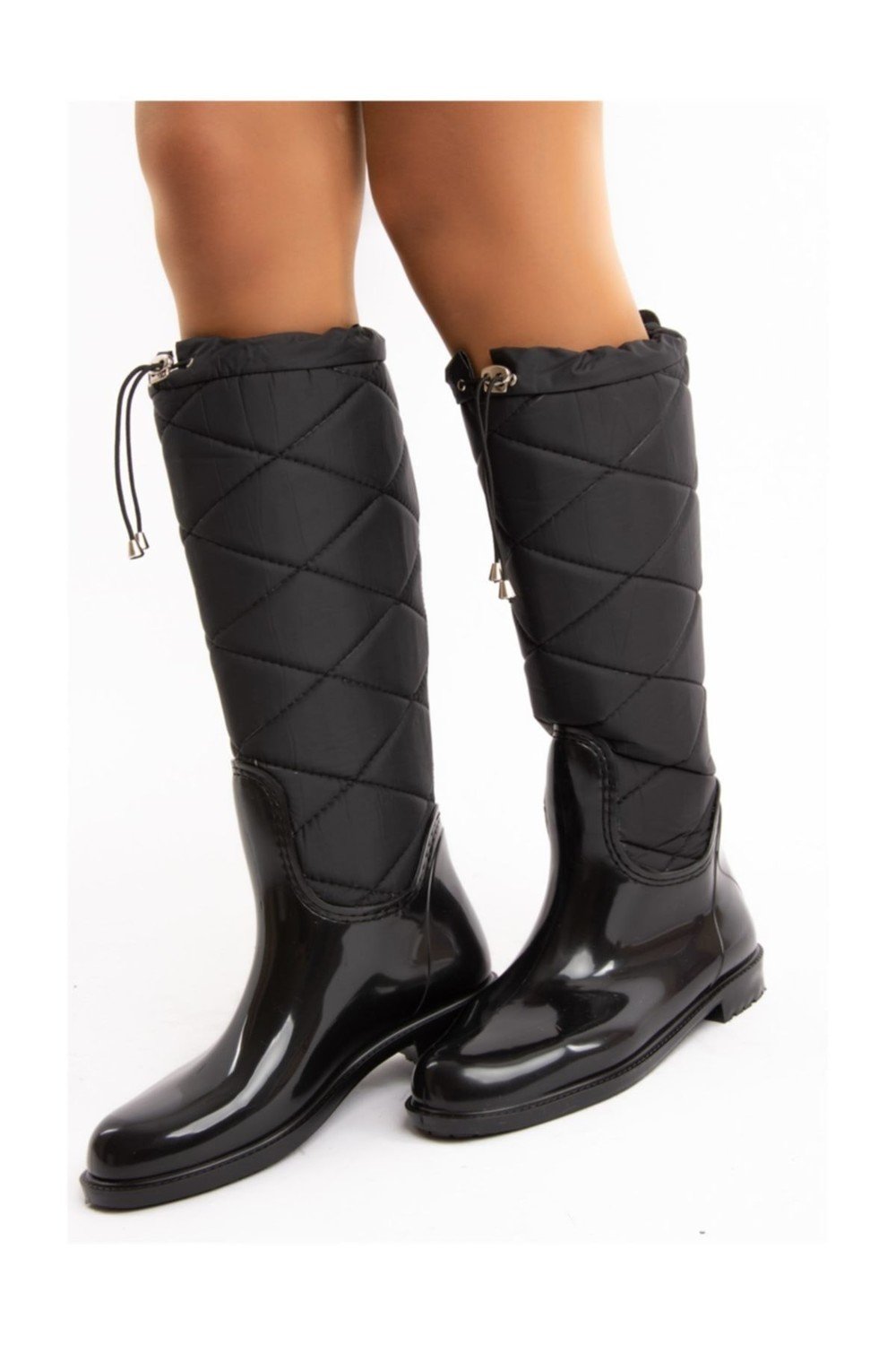 Fox Shoes Black Women's Rain Boots