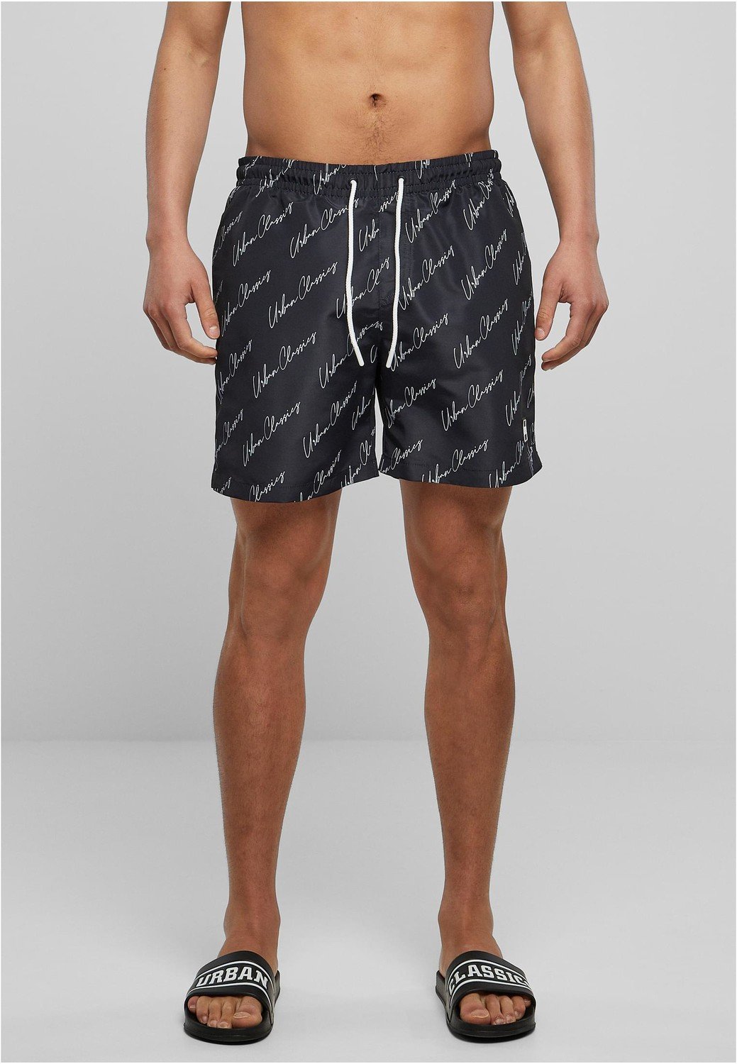 Pattern Swim Shorts blackscriptlogo