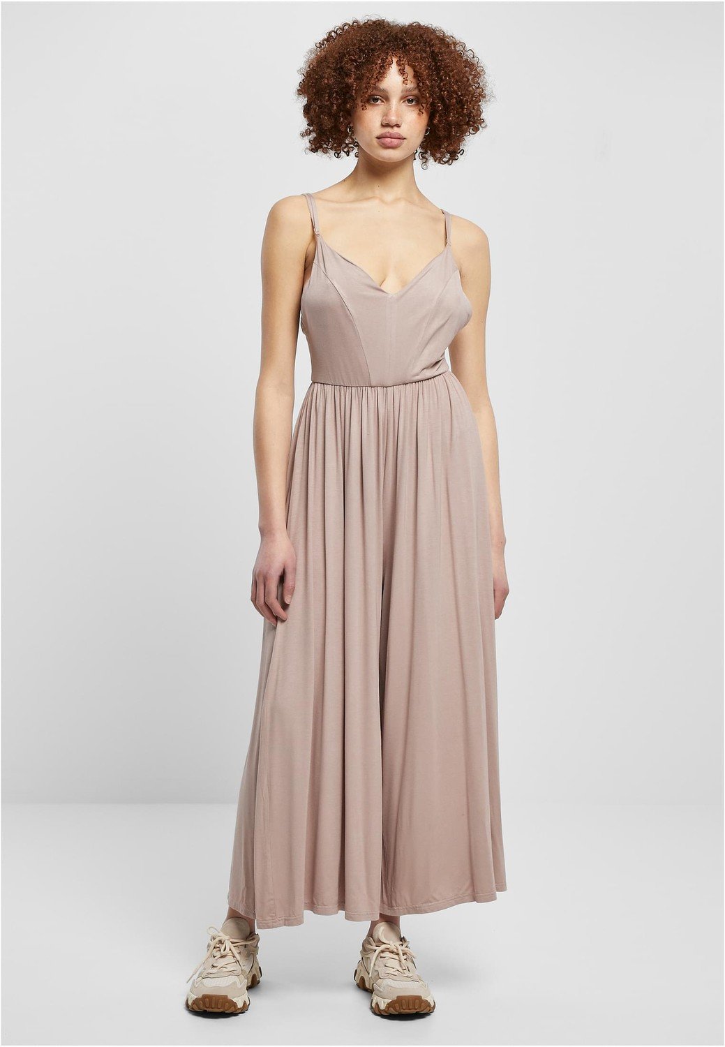 Ladies Modal Spaghetti Jumpsuit duskrose