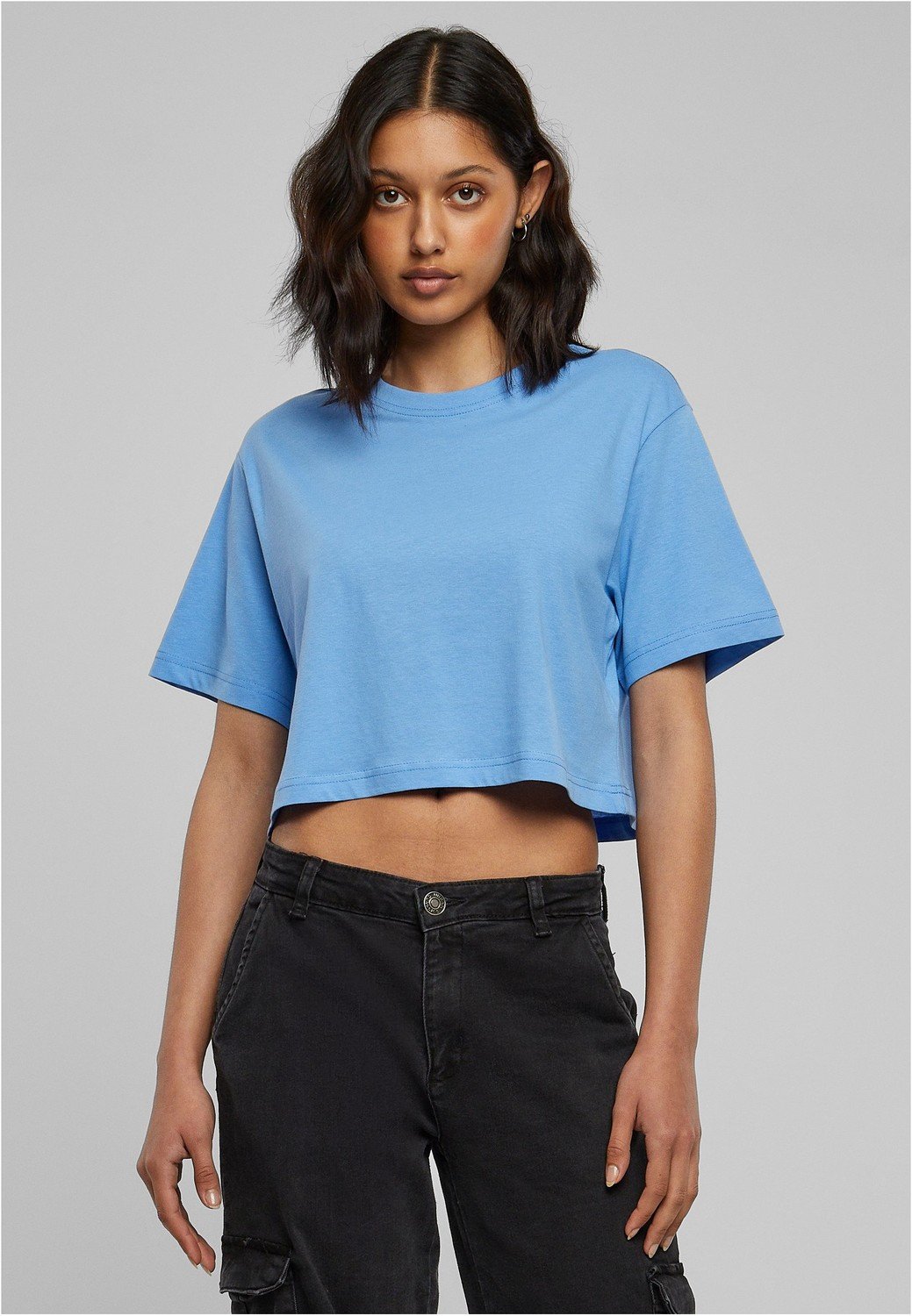 Ladies Short Oversized Tee horizonblue