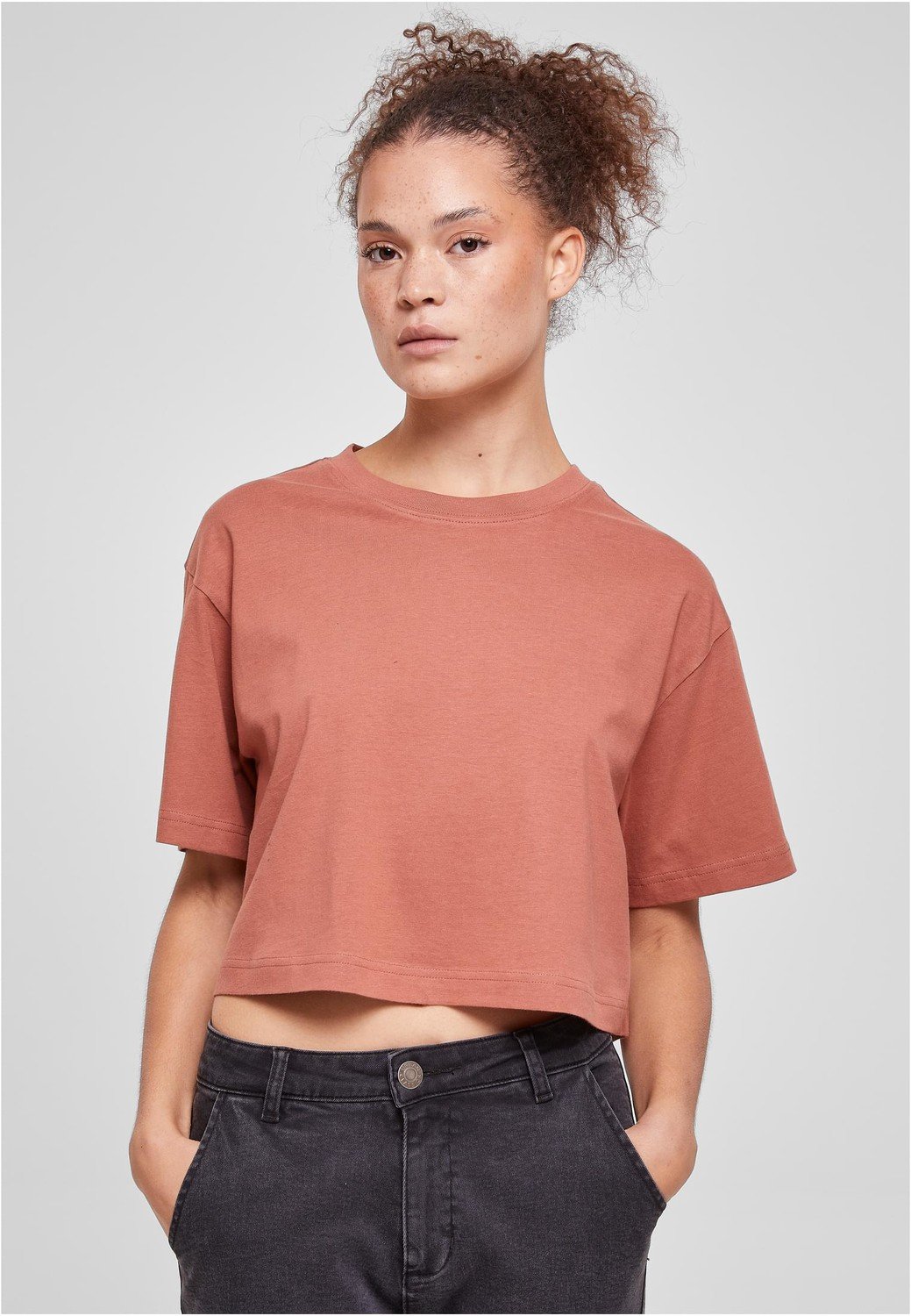 Ladies Short Oversized Tee terracotta
