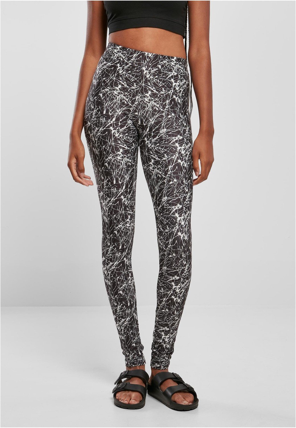 Ladies Soft AOP Leggings blackpaint