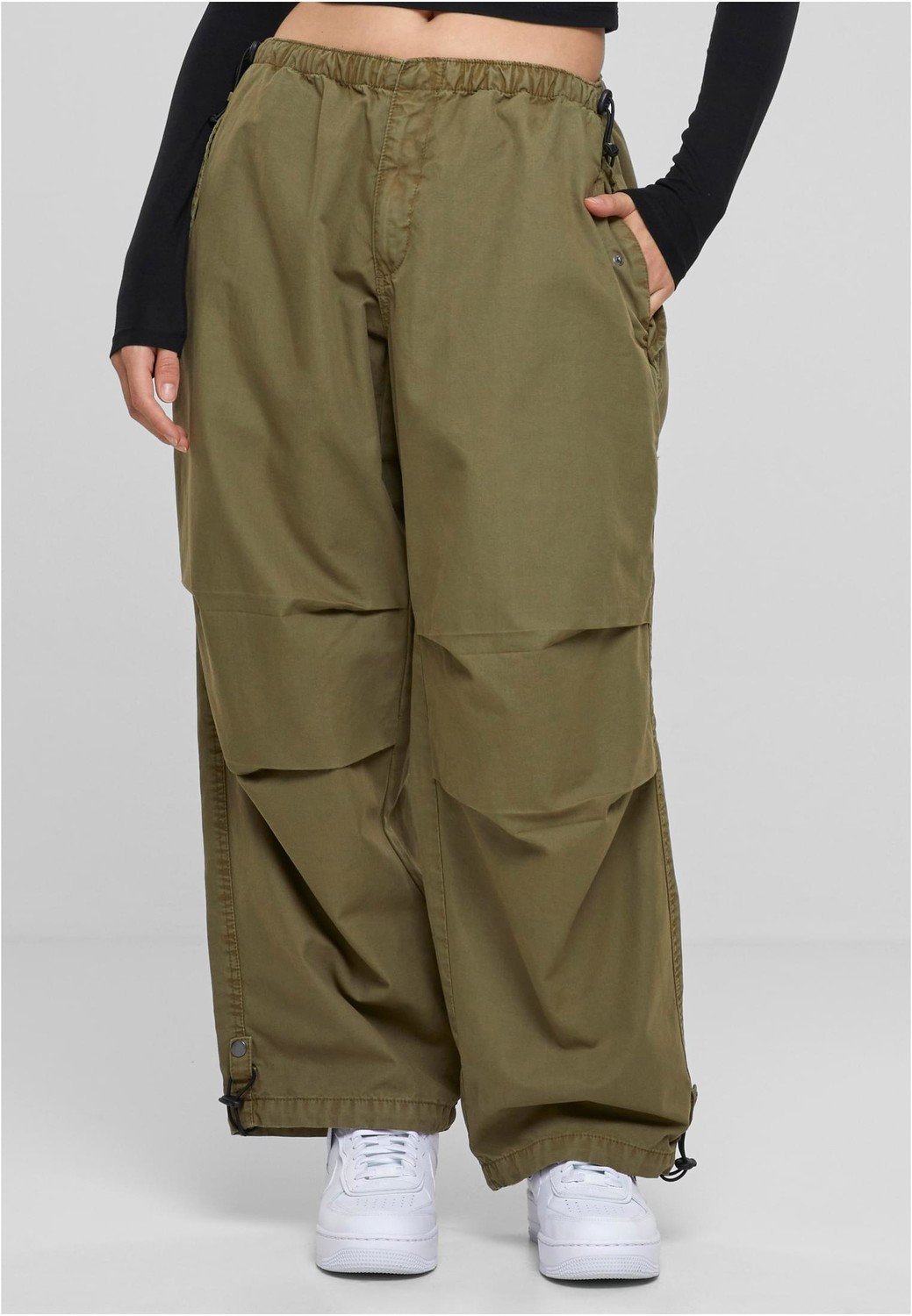 Ladies Cotton Parachute Pants tiniolive