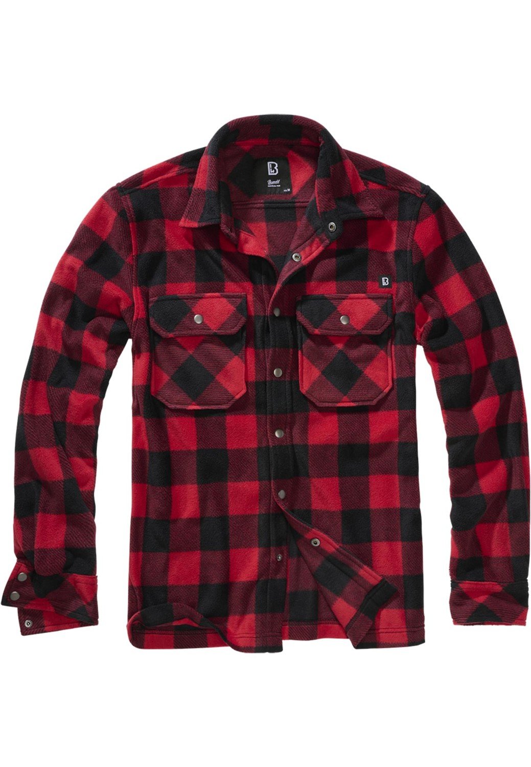 Jeff Fleece Shirt Long Sleeve red/black