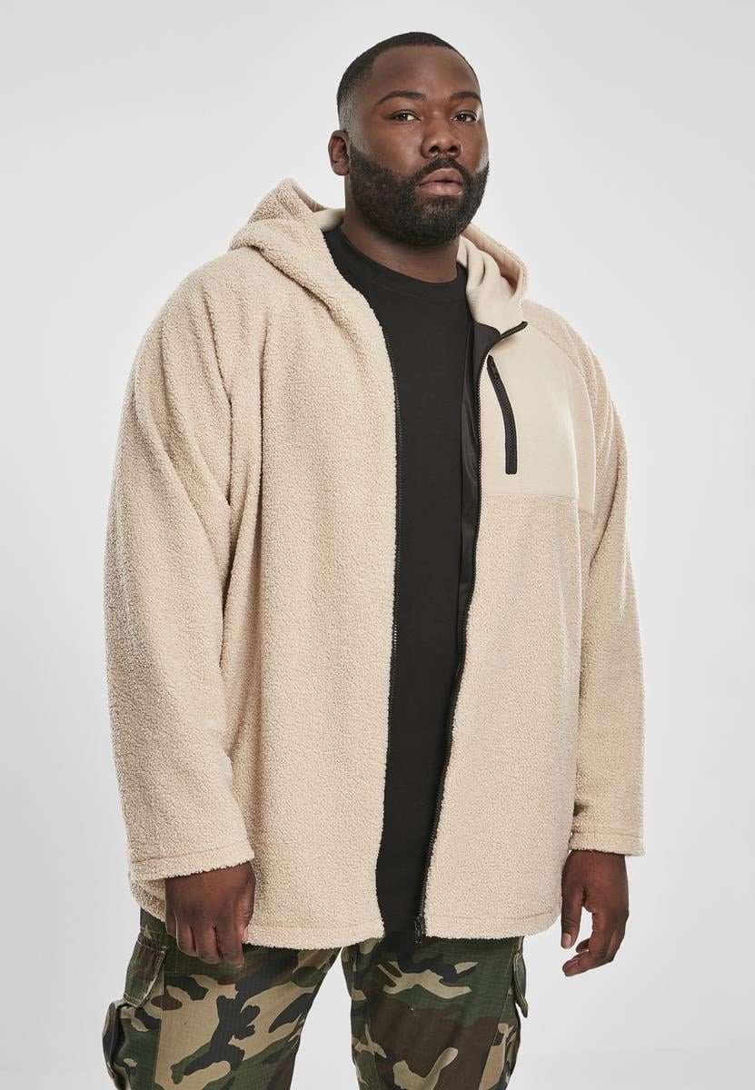 Sherpa Zip Jacket s kapucí darksand