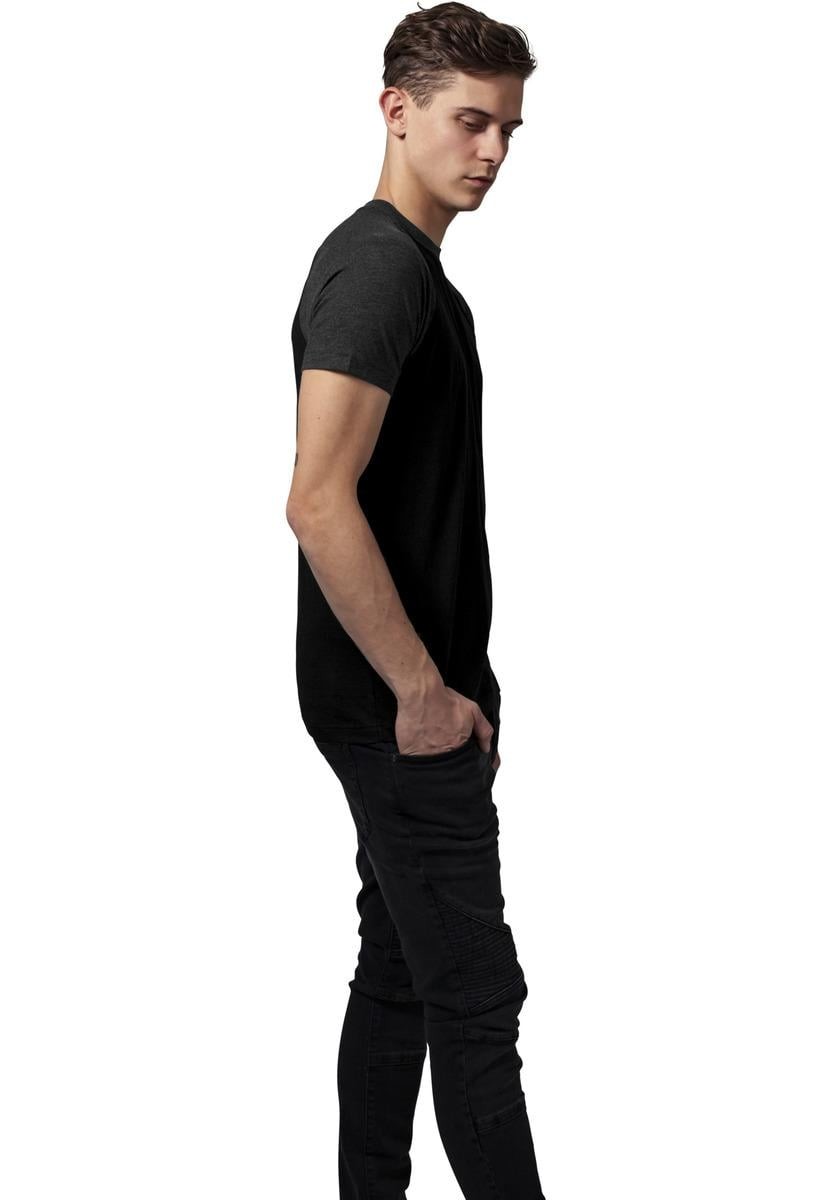 Raglánové kontrastní tričko blk/cha