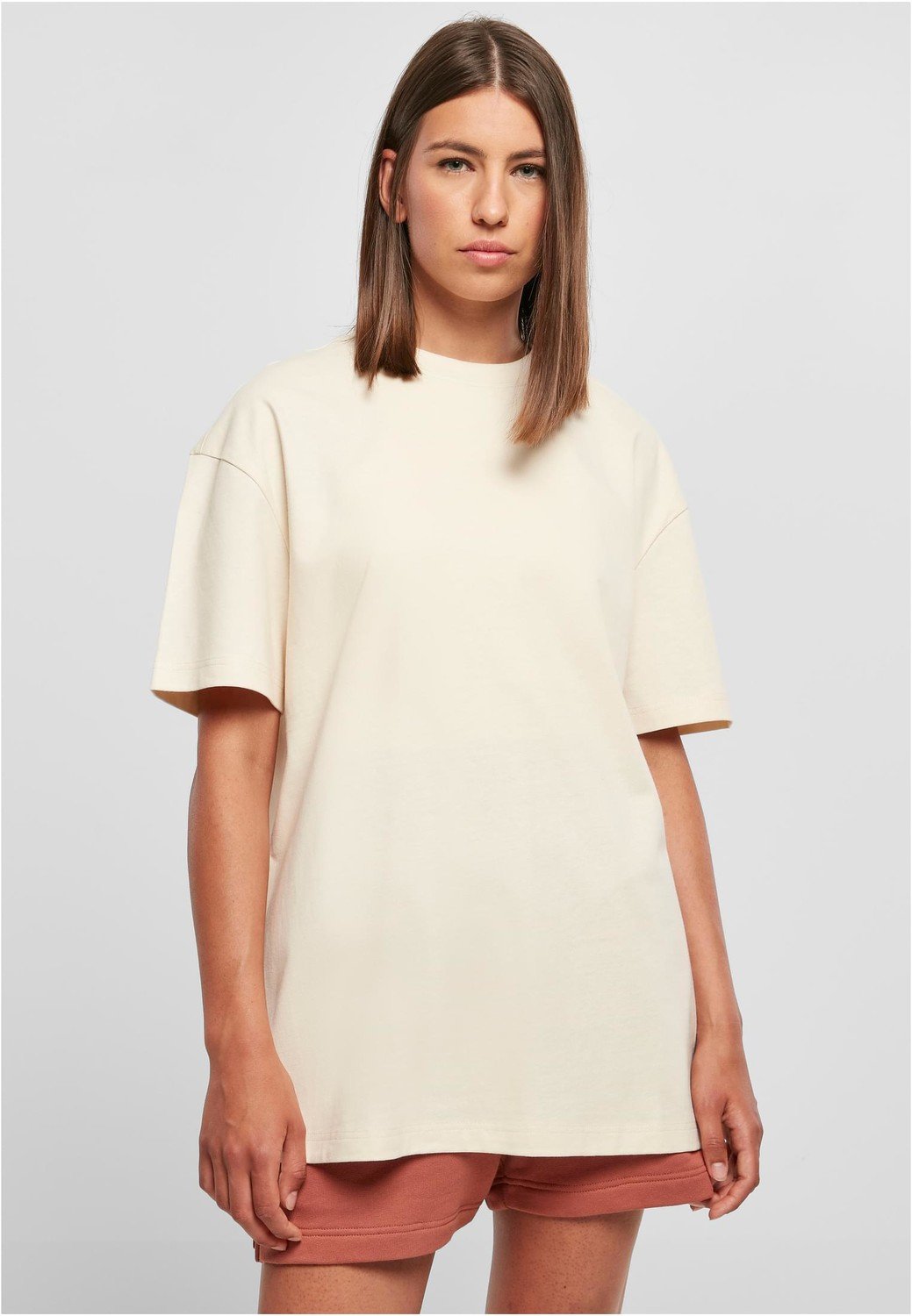 Ladies Oversized Boyfriend Tee whitesand