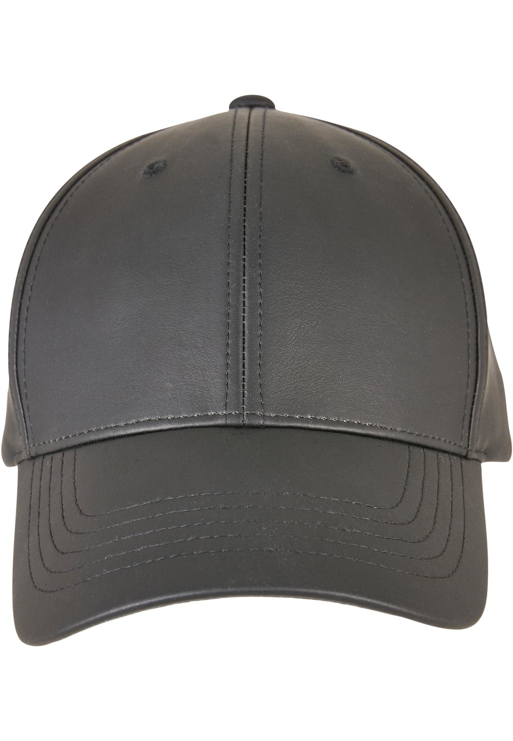 Synthetic Leather Alpha Shape Dad Cap black