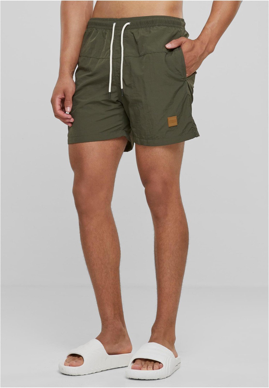 Block Swim Shorts olivové/olivové