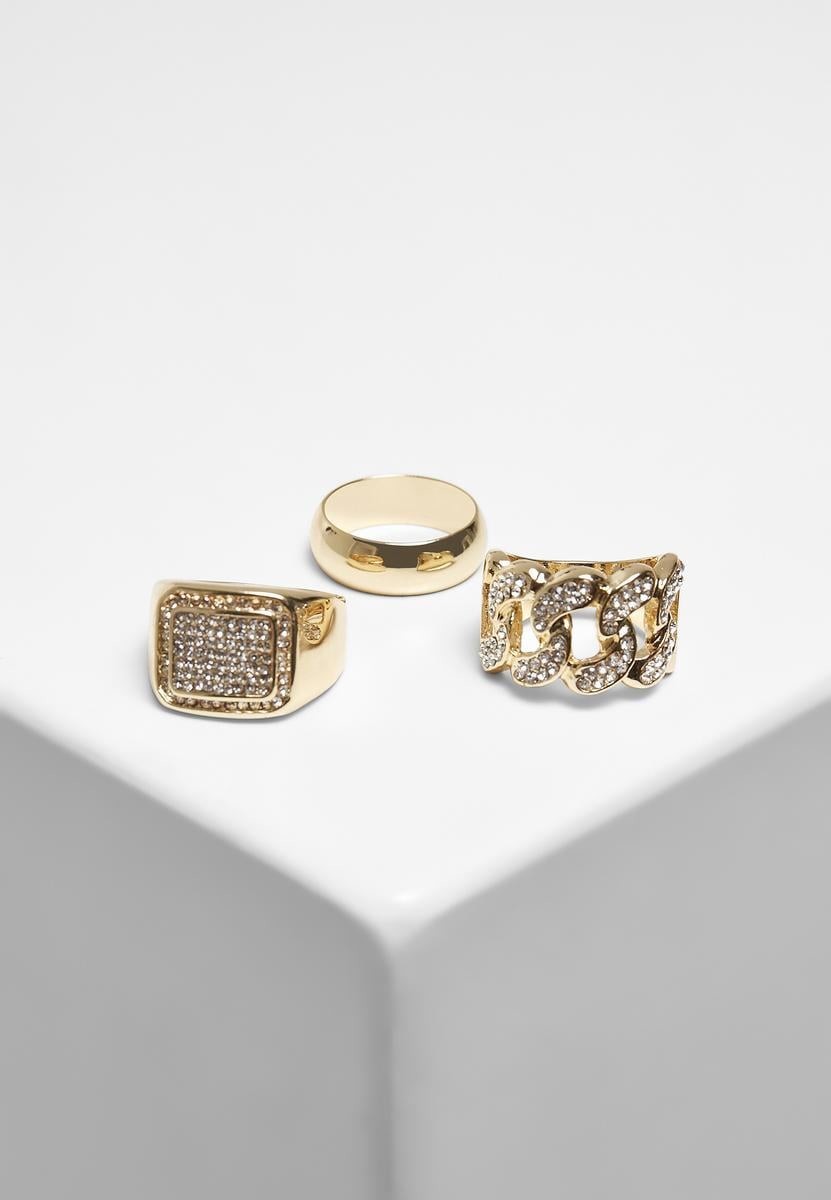 Diamantový prsten 3-balení zlata