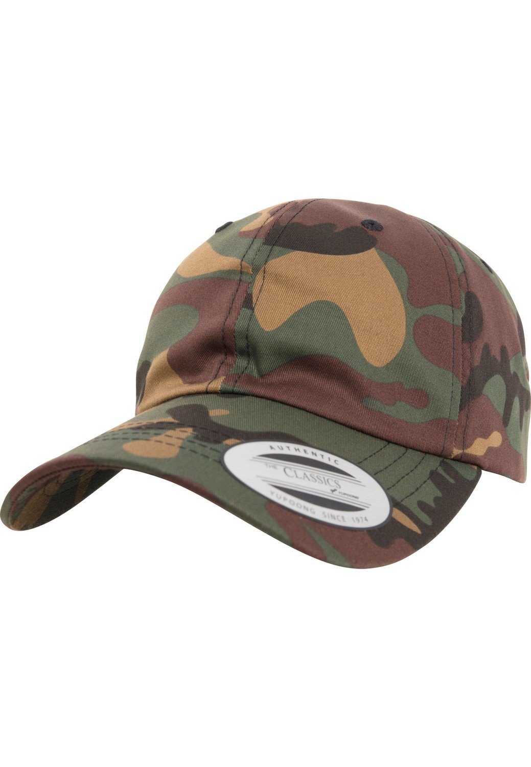 Nízkoprofilový bavlněný keprový zelený camo