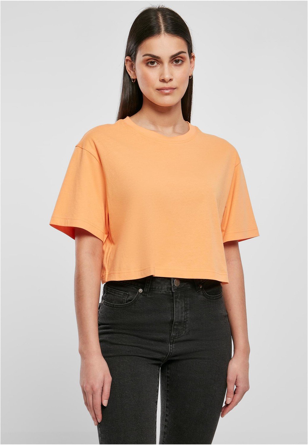 Ladies Short Oversized Tee papaya