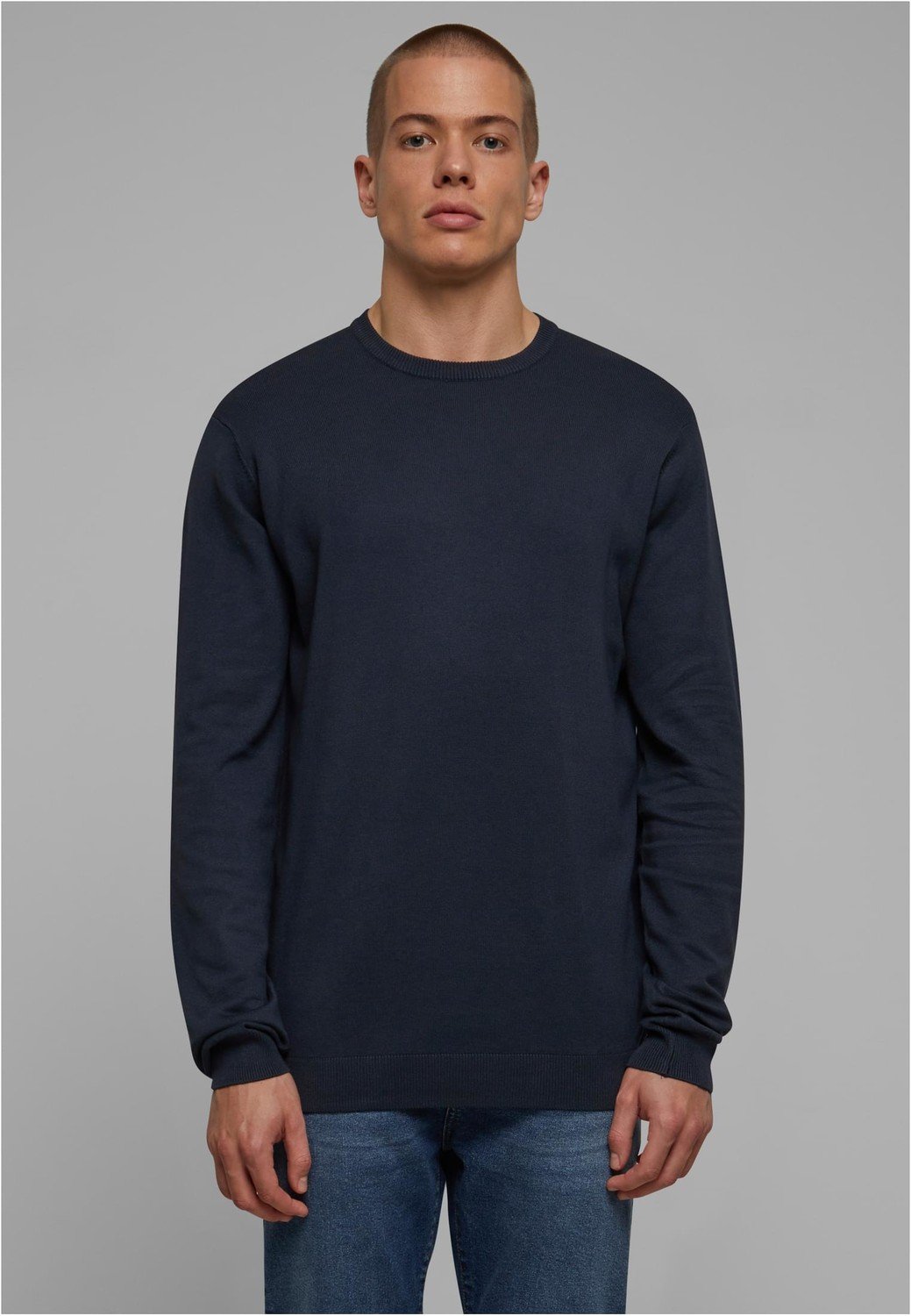 Knitted Crewneck Sweater navy