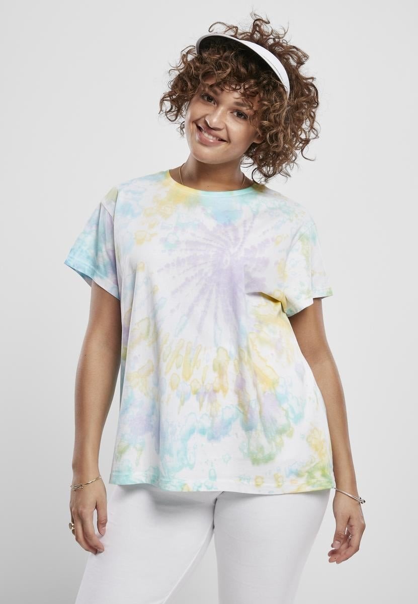 Dámské tričko Tie Dye Boyfriend Tee pastelové