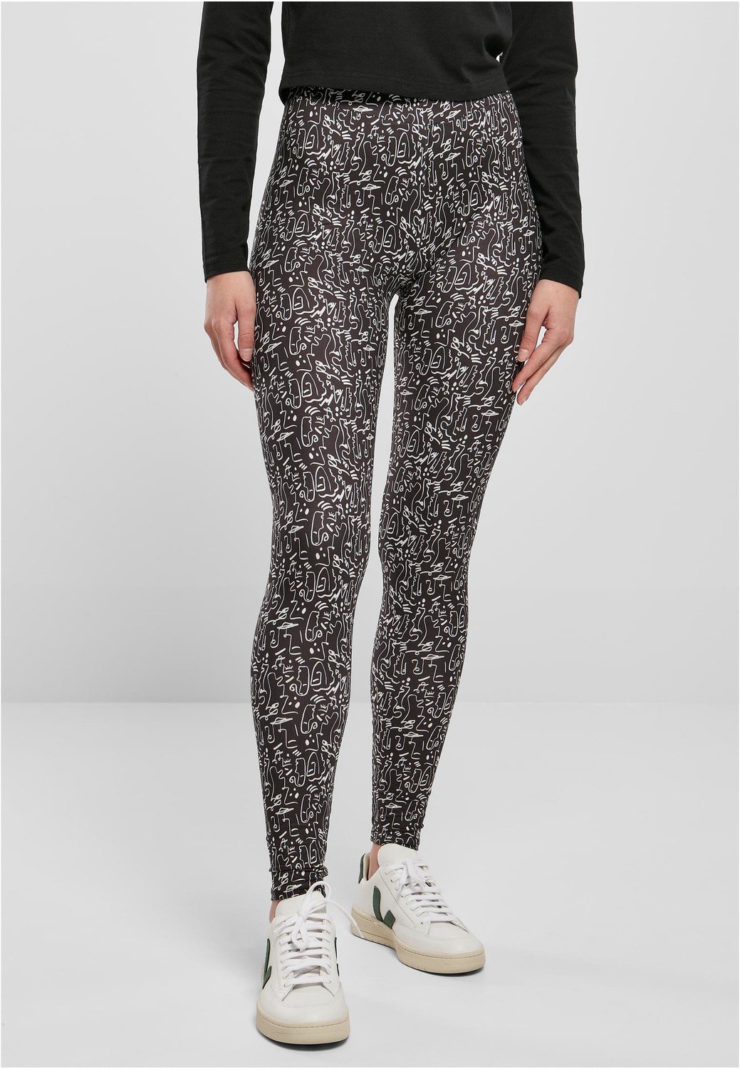 Ladies Soft AOP Leggings blackline