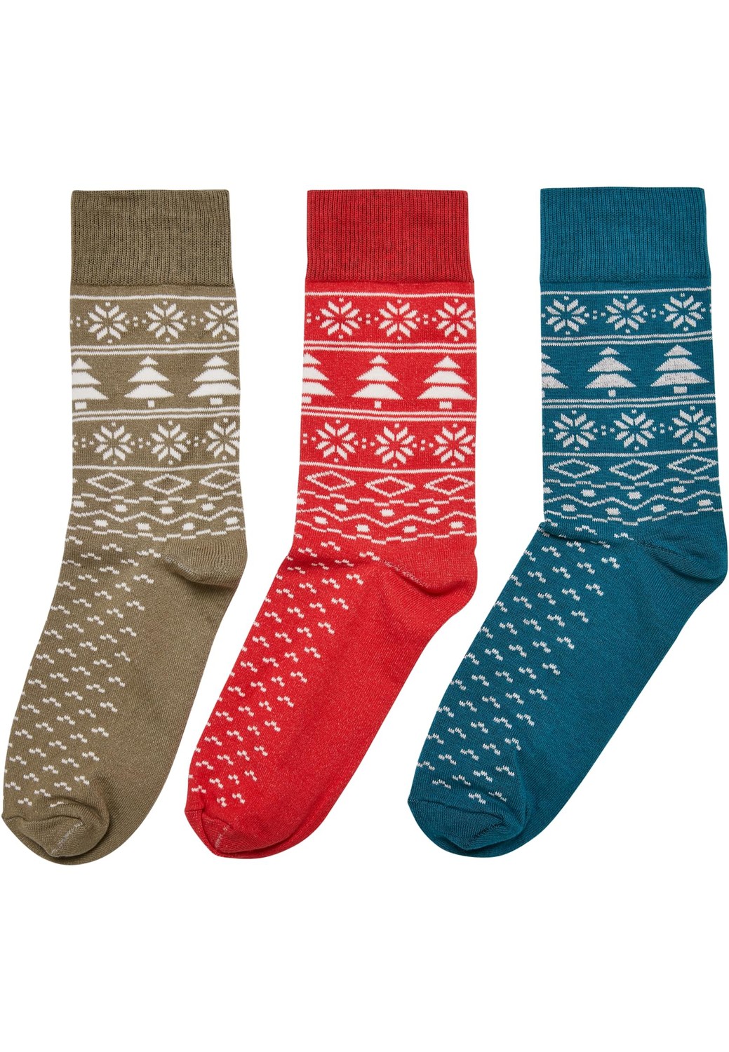 Norwegian Pattern Socks 3-Pack hugered/jasper/tiniolive