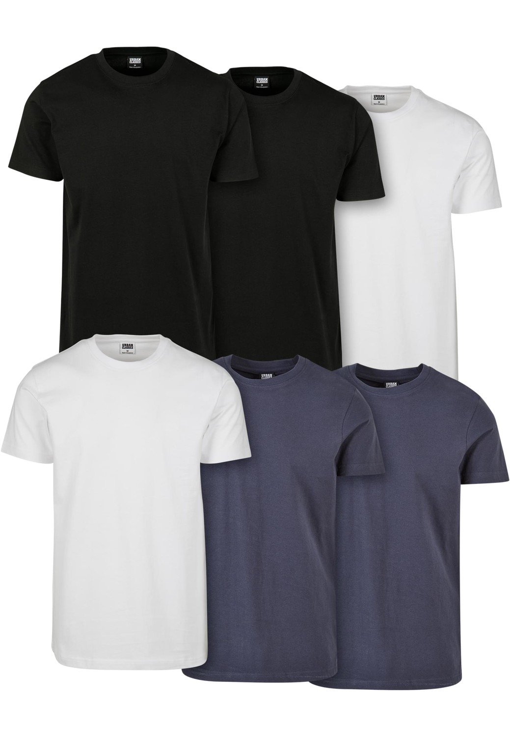 Basic Tee 6-Pack blk/blk/wht/wht/nvy/nvy