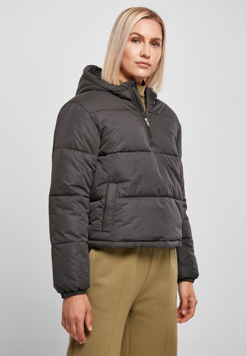 Dámská bunda Puffer Pull Over Black