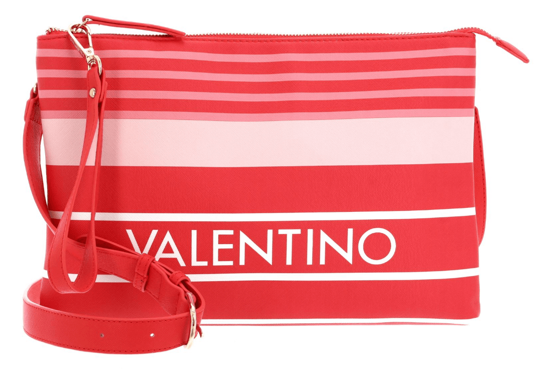 Valentino červená pruhovaná kabelka