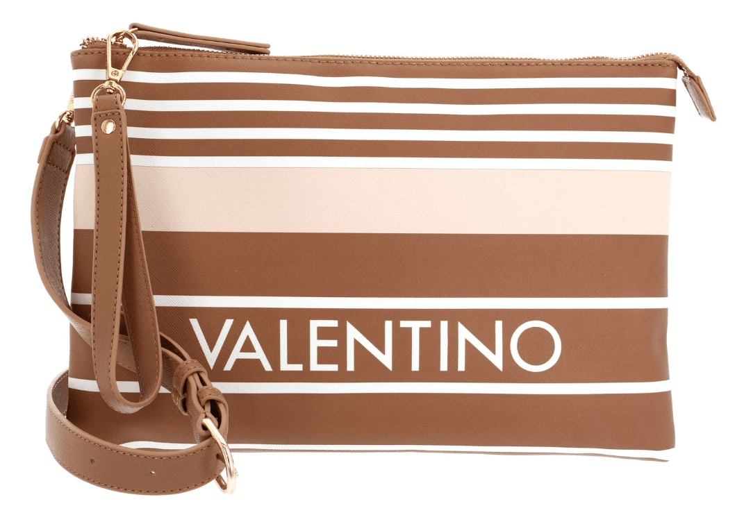 Valentino béžová pruhovaná kabelka