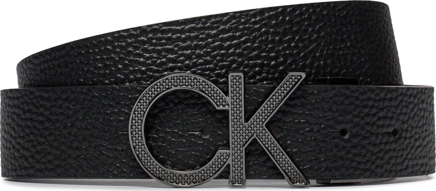 Pánský pásek Calvin Klein Adj/Rev Ck Pique Metal 35Mm K50K511337 Ck Black Pb/Dark Brown Pb BEH