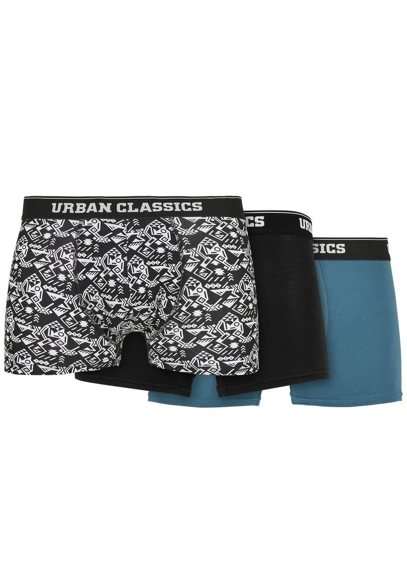 Organické boxerky 3-balení detail aop/black/jaspis