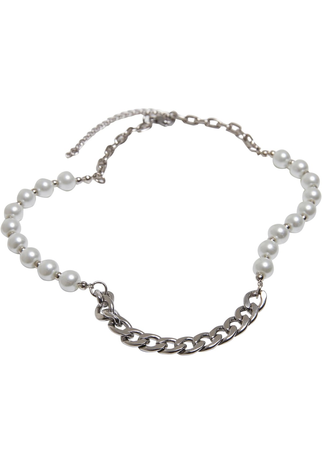Pearl Various Chain Necklace silver