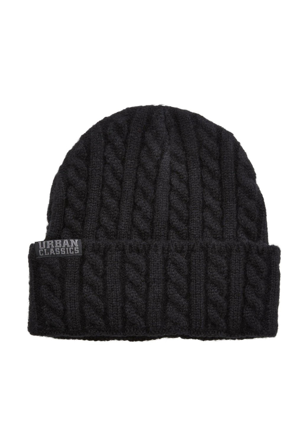 Čepice Cable Knit Beanie - černá