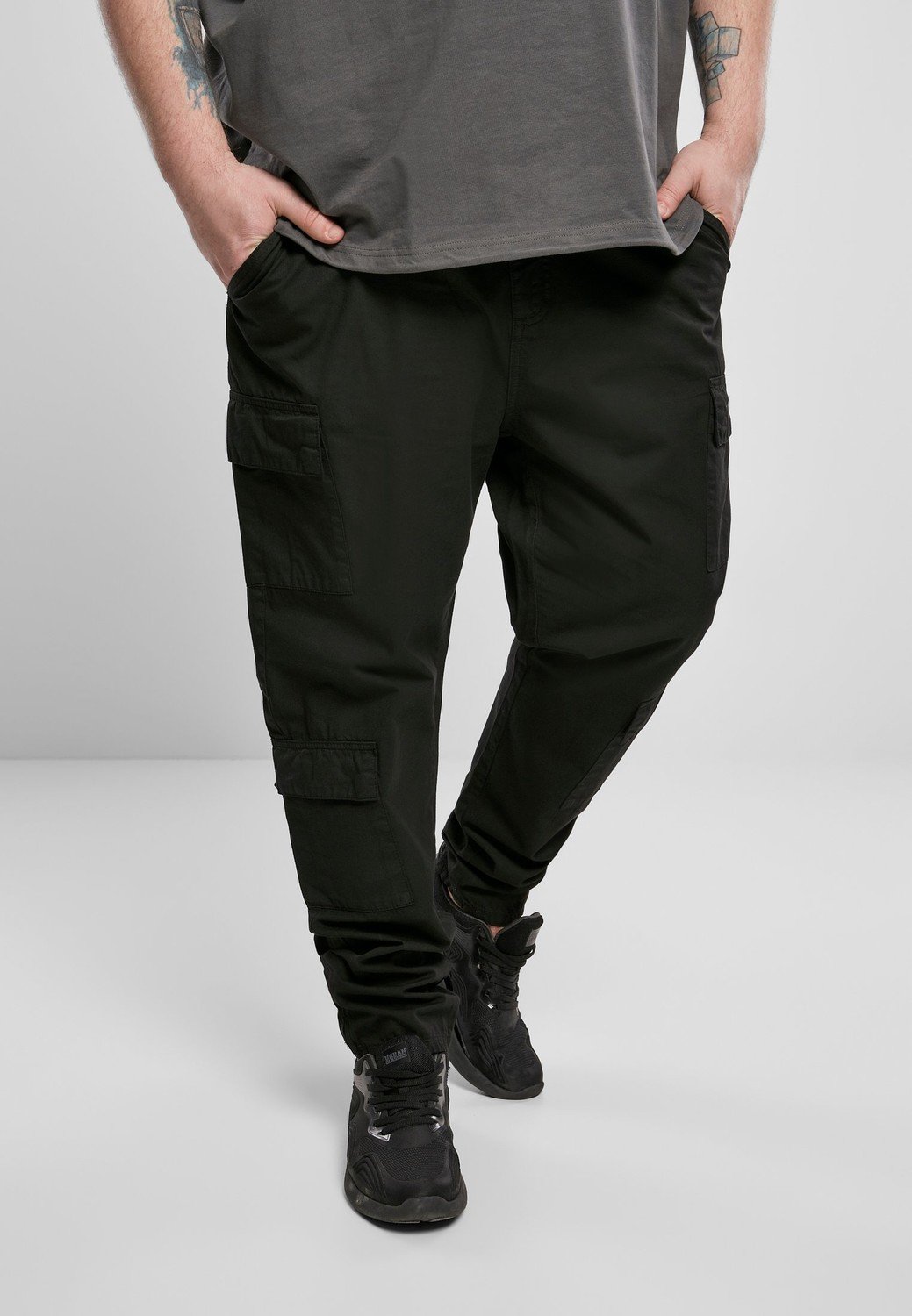 Tapered Double Cargo Pants černé