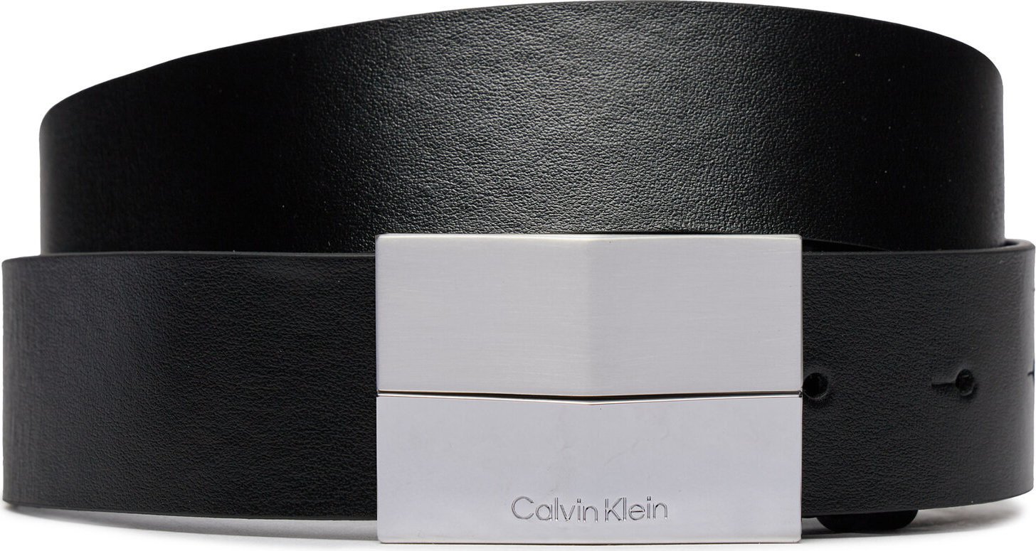 Pánský pásek Calvin Klein Adj 2 Finish Plaque 35Mm K50K511351 Ck Black BEH