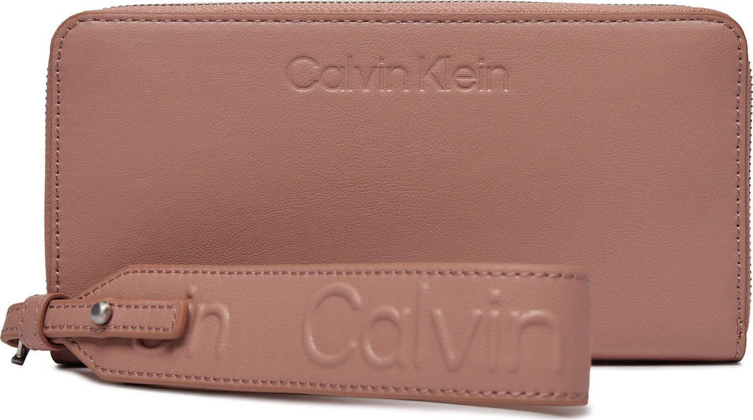 Velká dámská peněženka Calvin Klein Gracie Wallet W/Strap Lg K60K611388 Ash Rose VB8