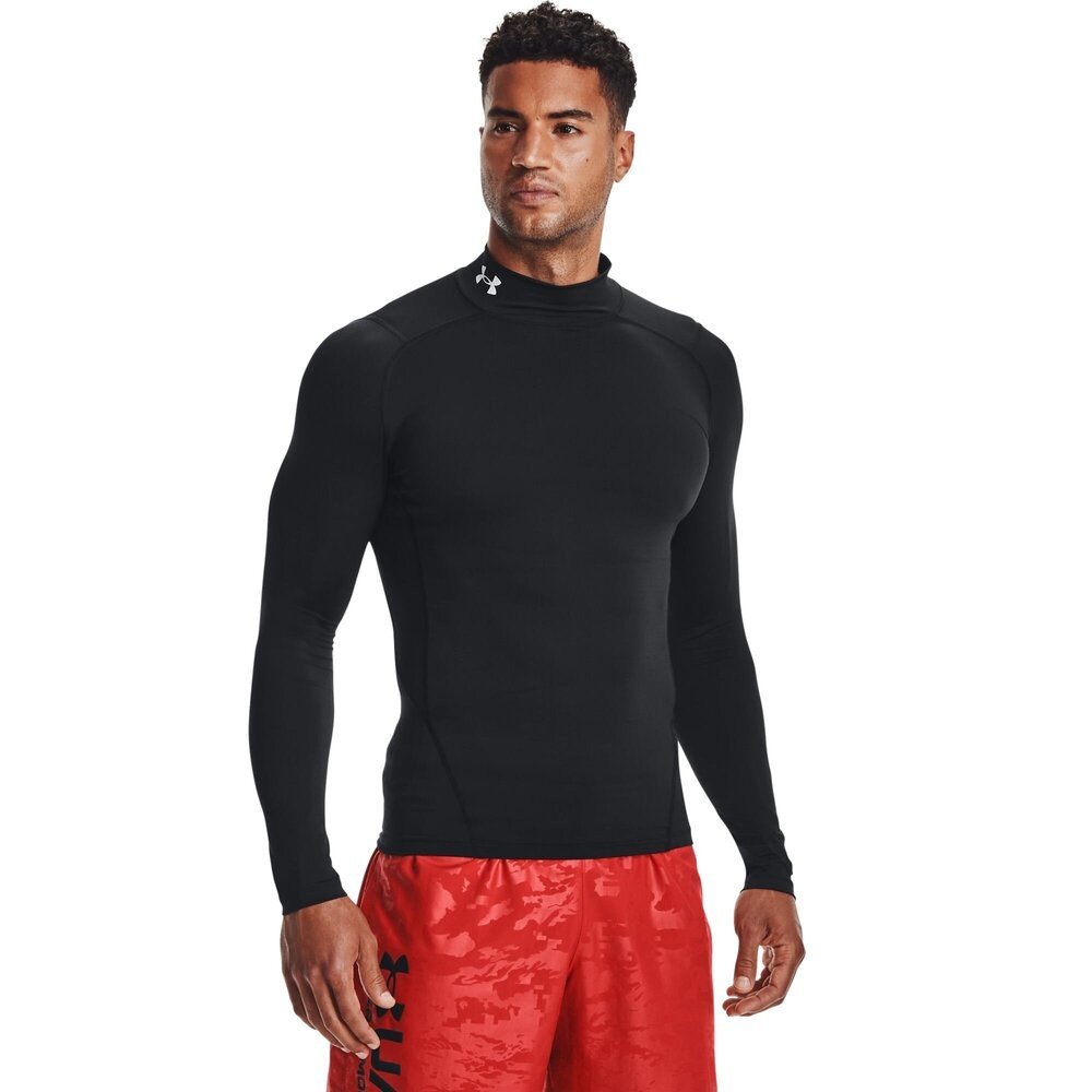 Under Armour Pánské kompresní tričko HG Armour Comp Mock LS black S, Černá