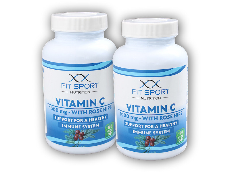 Fit Sport Nutrition 2x Vitamin C 1000mg with Rose Hips 120 v.tabs