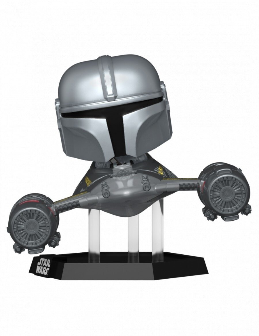 Figurka Funko POP! Star Wars: The Mandalorian - The Mandalorian in N-1 Starfighter (Rides 670) - 0889698765497