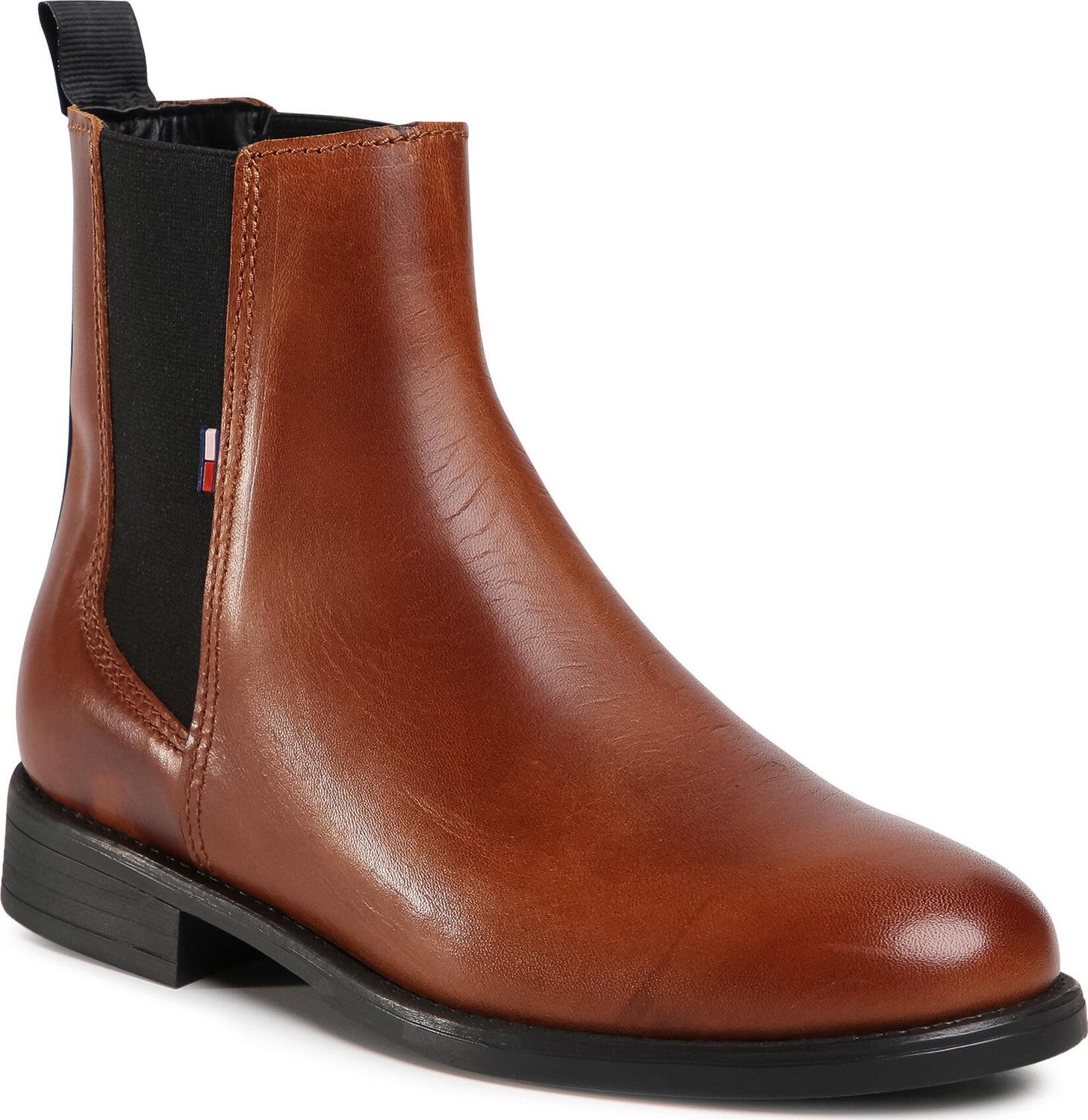 Kotníková obuv s elastickým prvkem Tommy Jeans Essential Dressed Chelsea Boot EN0EN01103 Winter Cognac GVI