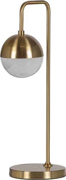 Stolní lampa v bronzové barvě se skleněným stínidlem (výška 61 cm) Globural – BePureHome
