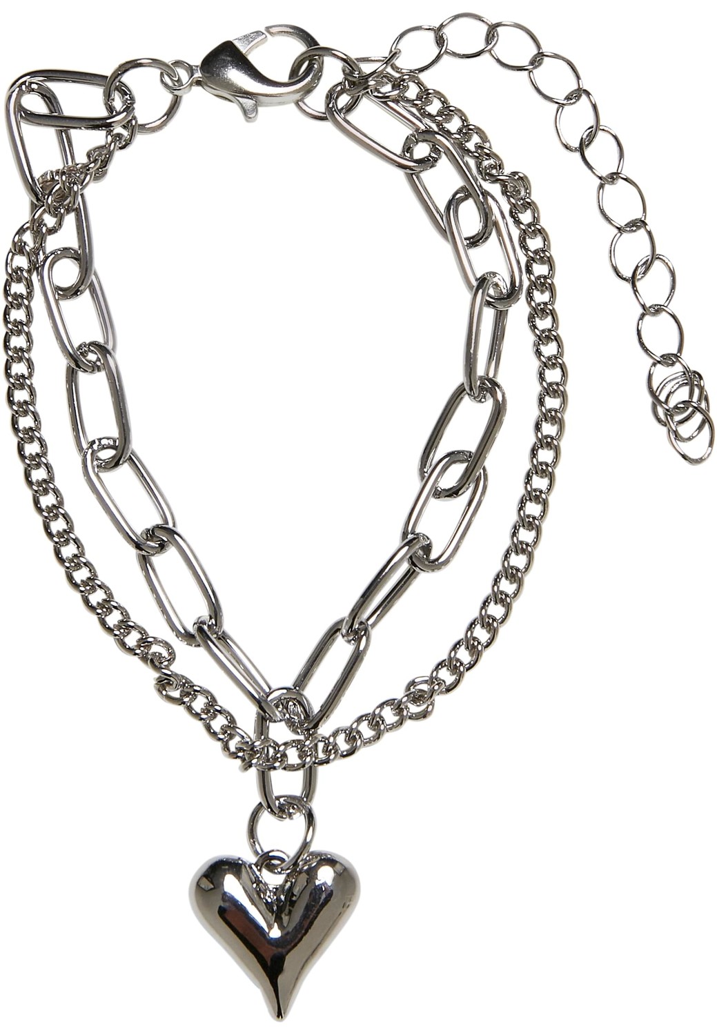 Heart Icon Layering Bracelet silver