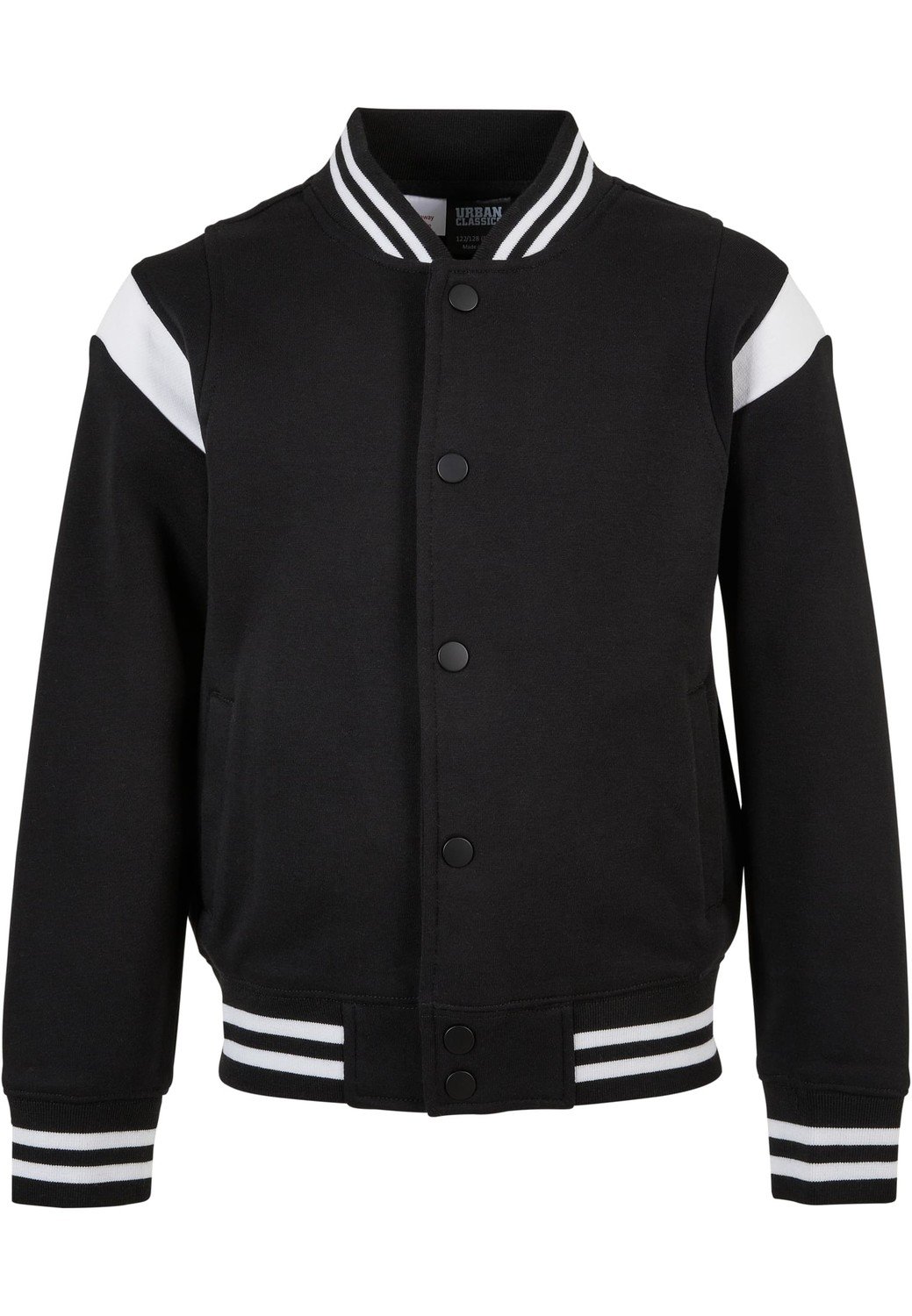 Boys Inset College Sweat Jacket black/white