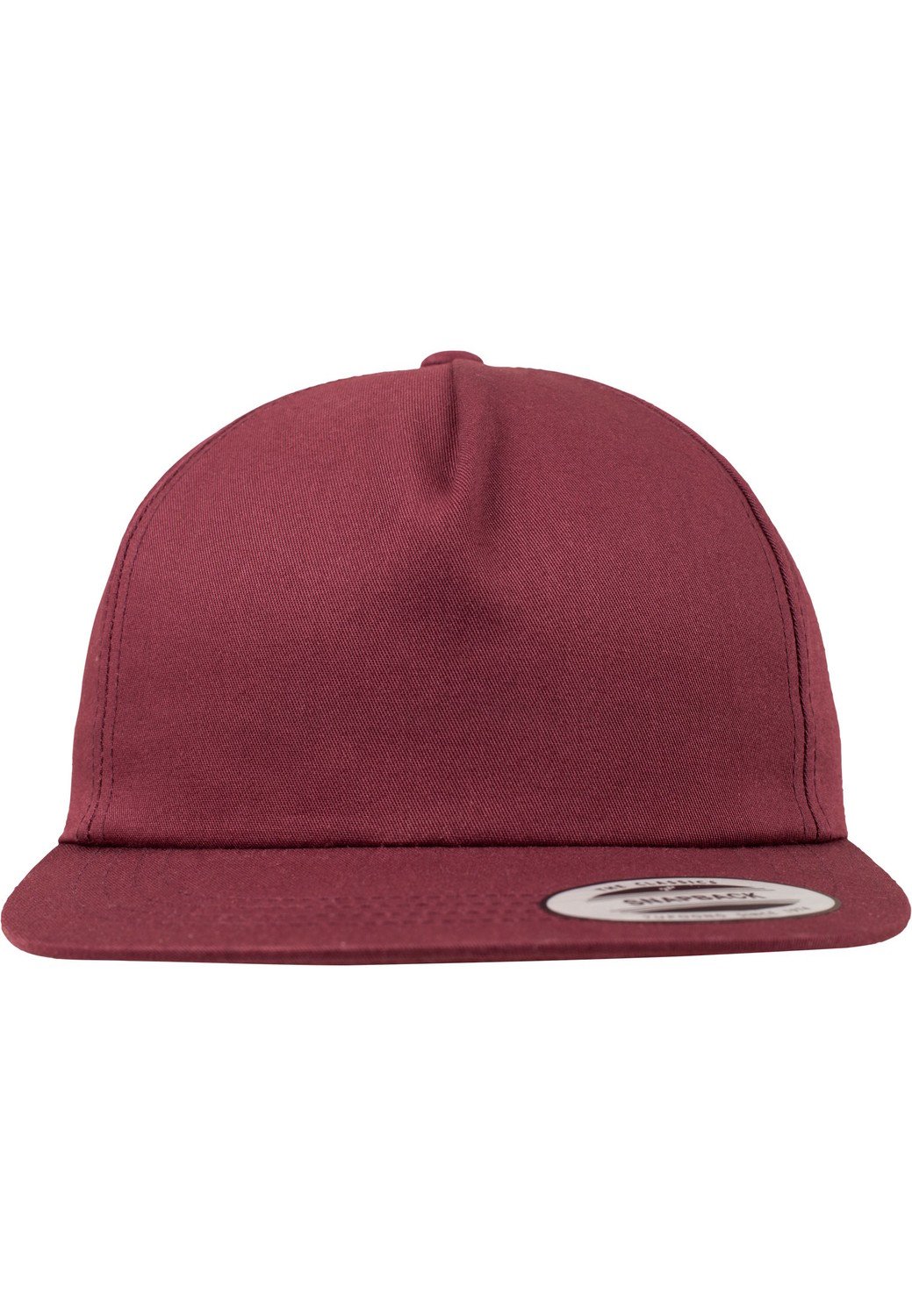 Nestrukturovaný 5panelový Snapback kaštanově hnědý