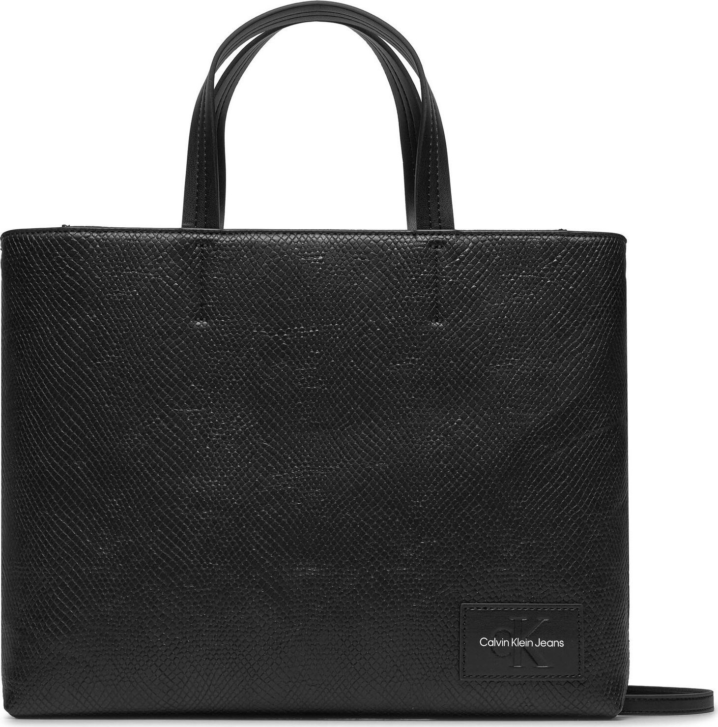 Kabelka Calvin Klein Jeans Sculpted Tote26 Snake K60K611519 Black BEH