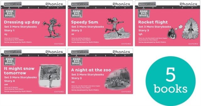 Read Write Inc. Phonics: Pink Set 3 More Black & White Storybooks (Pack of 5) (Bradbury Adrian)(Paperback / softback)